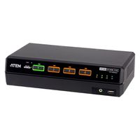 ATEN CS1144DPH4C 4-Port USB 5K DP/HDMI, Dual Bildschirm Universal Secure KVM Switch mit Cardreader