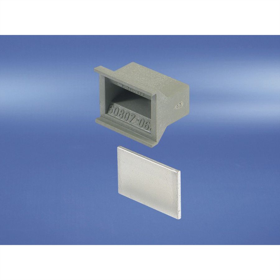 SCHROFF Griff in Trapezform, grau (ohne Aushebefunktion) - KUNSTSTOFFGRIFF 4TE GRAU