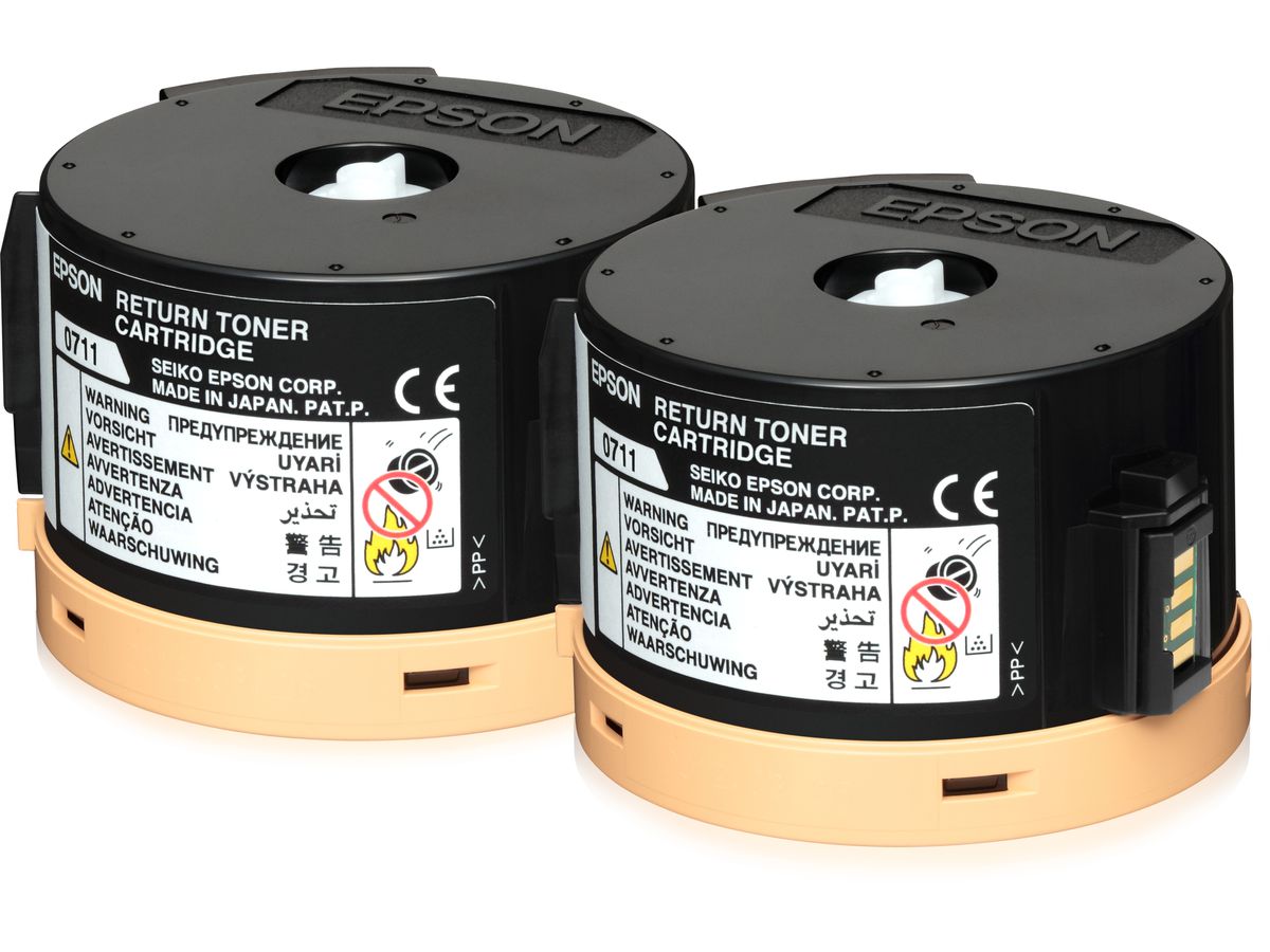 Epson Doppelpack Rückgabe-Tonerkassetten Schwarz 2 x 2.5k