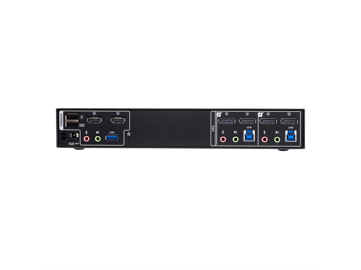 ATEN CM1942 2-Port 4K DP Dual Display Mini Matriv Boundless KVM