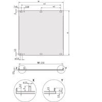 SCHROFF Frontplatten, U-Profil, schirmbar - TEILFRONTPLATTE 6HE 8TE