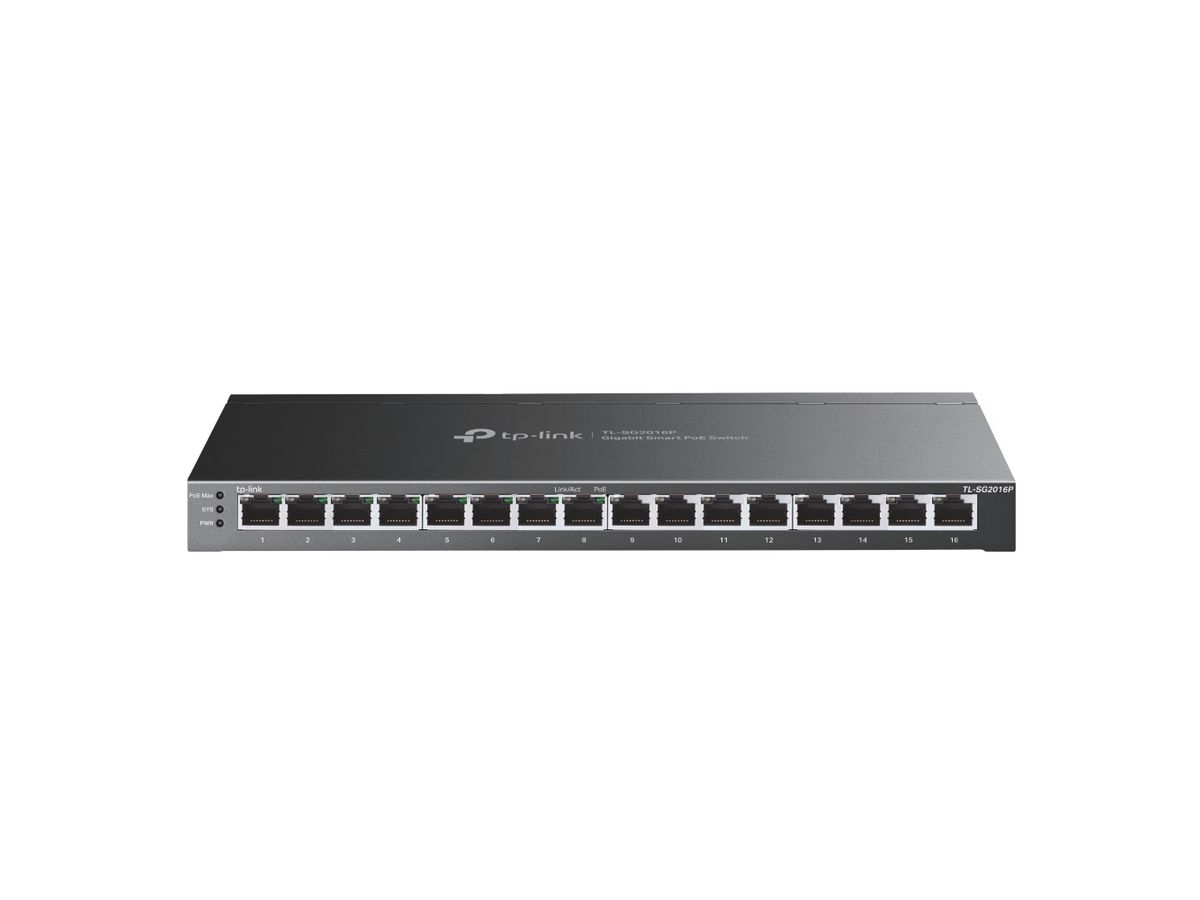 TP-Link JetStream 16-Port Gigabit Smart Switch mit 8-Port PoE+