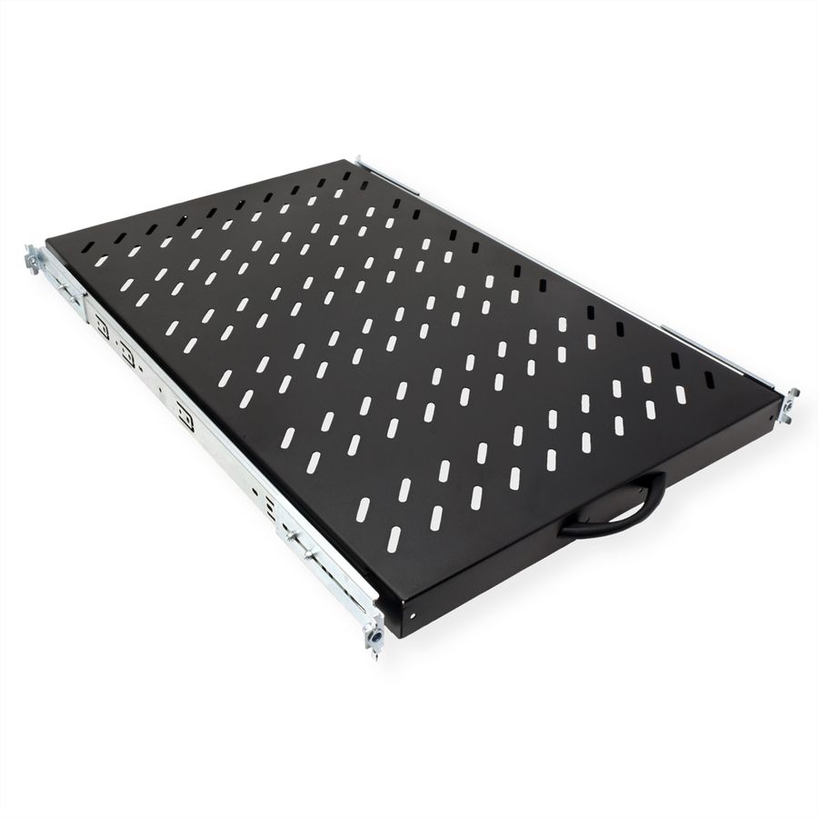 VALUE 19-Zoll-Fachboden ausziehbar, 420 x 700 mm, 25kg Traglast