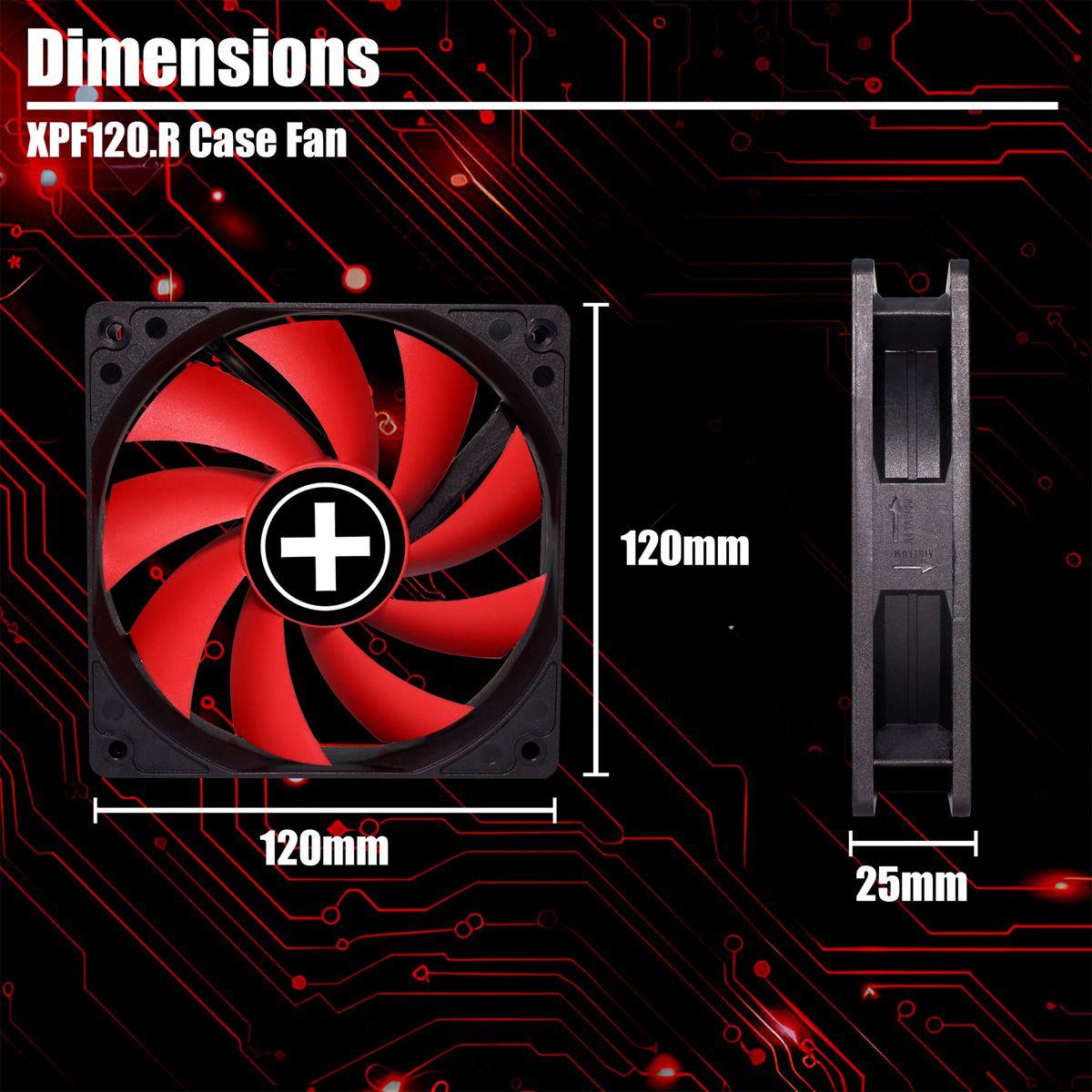 Xilence XPF120.R 120mm Performance Gehäuselüfter, 3PIN