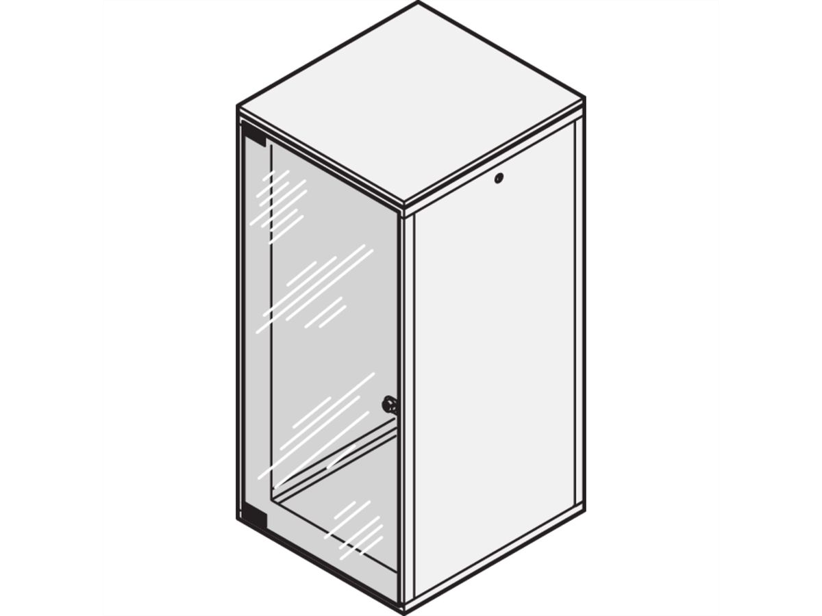 SCHROFF Glastür, 120°-Öffnungswinkel - SEKURIT-TUER 20HE 553B