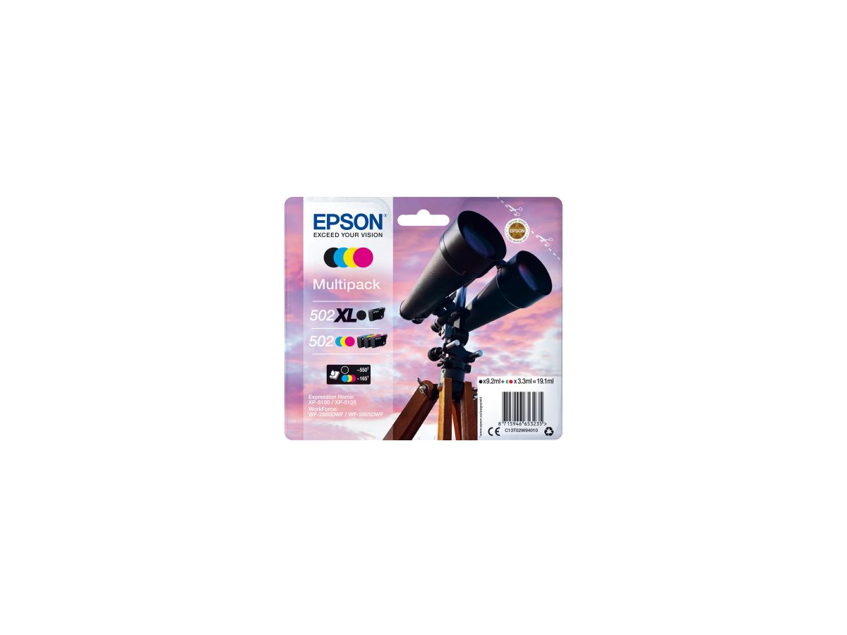 Epson 502 XL Tonerkartusche 4 Stück(e) Kompatibel Schwarz, Cyan, Magenta, Gelb