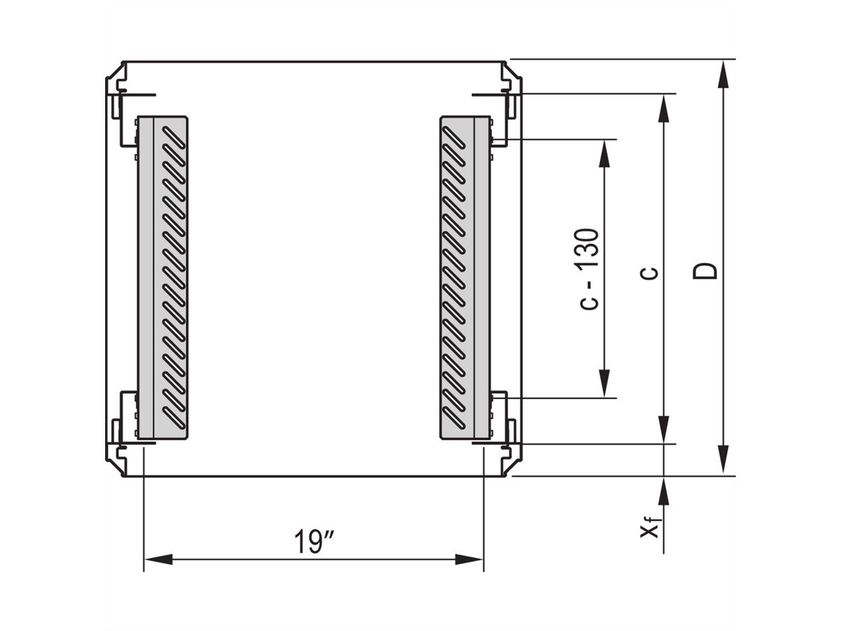 SCHROFF Gleitschiene 25 kg - GLEITSCHIENEN STD 600T 10STK