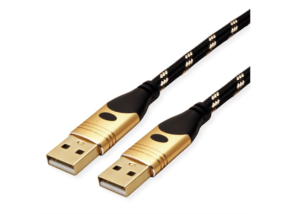 ROLINE GOLD USB 2.0 Kabel, Typ A-A, ST/ST, 1,8 m