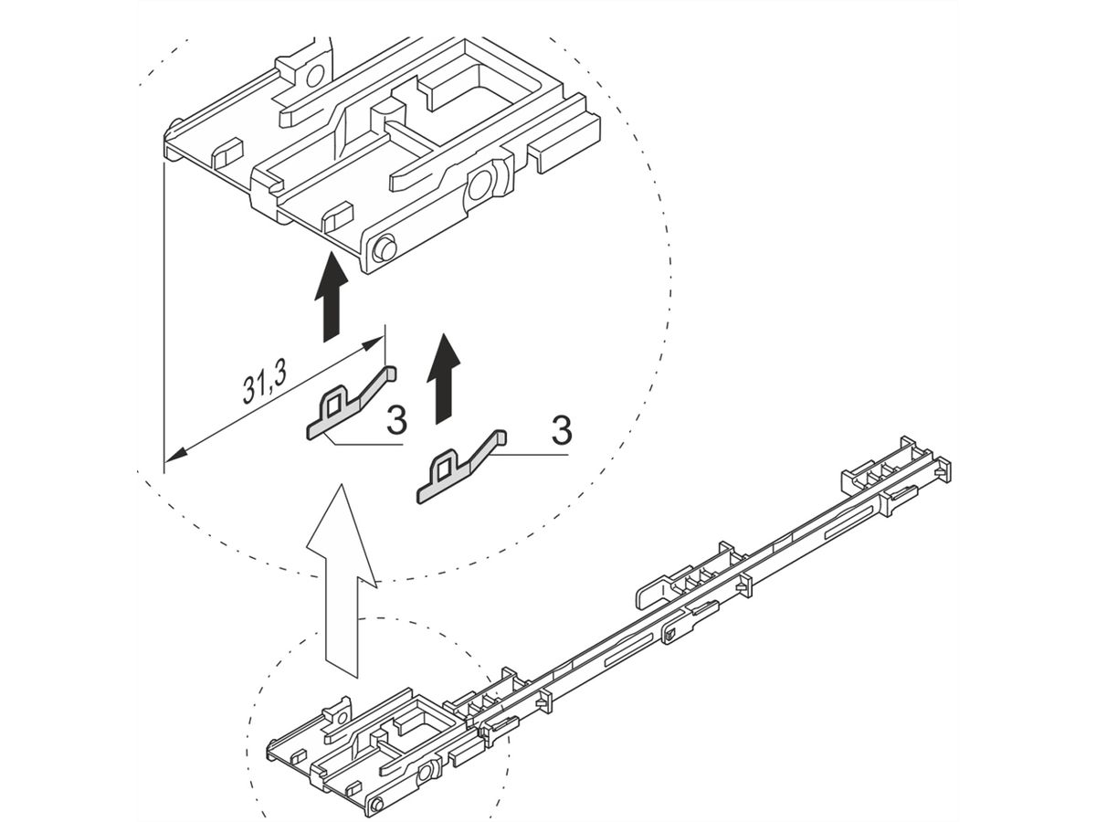 SCHROFF ESD Clip für AdvancedMC Module - ESD CLIP EDELST. 50STK