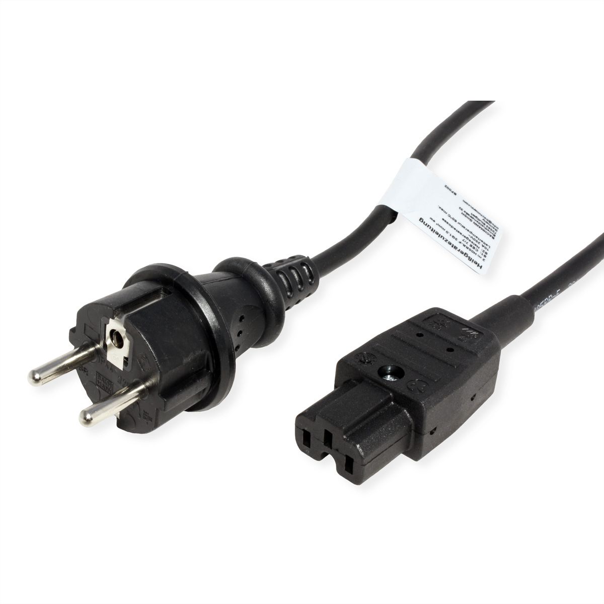 BACHMANN Zuleitung H05RR-F 3G1,0mm² 2m, Stecker CEE7/7 C15a