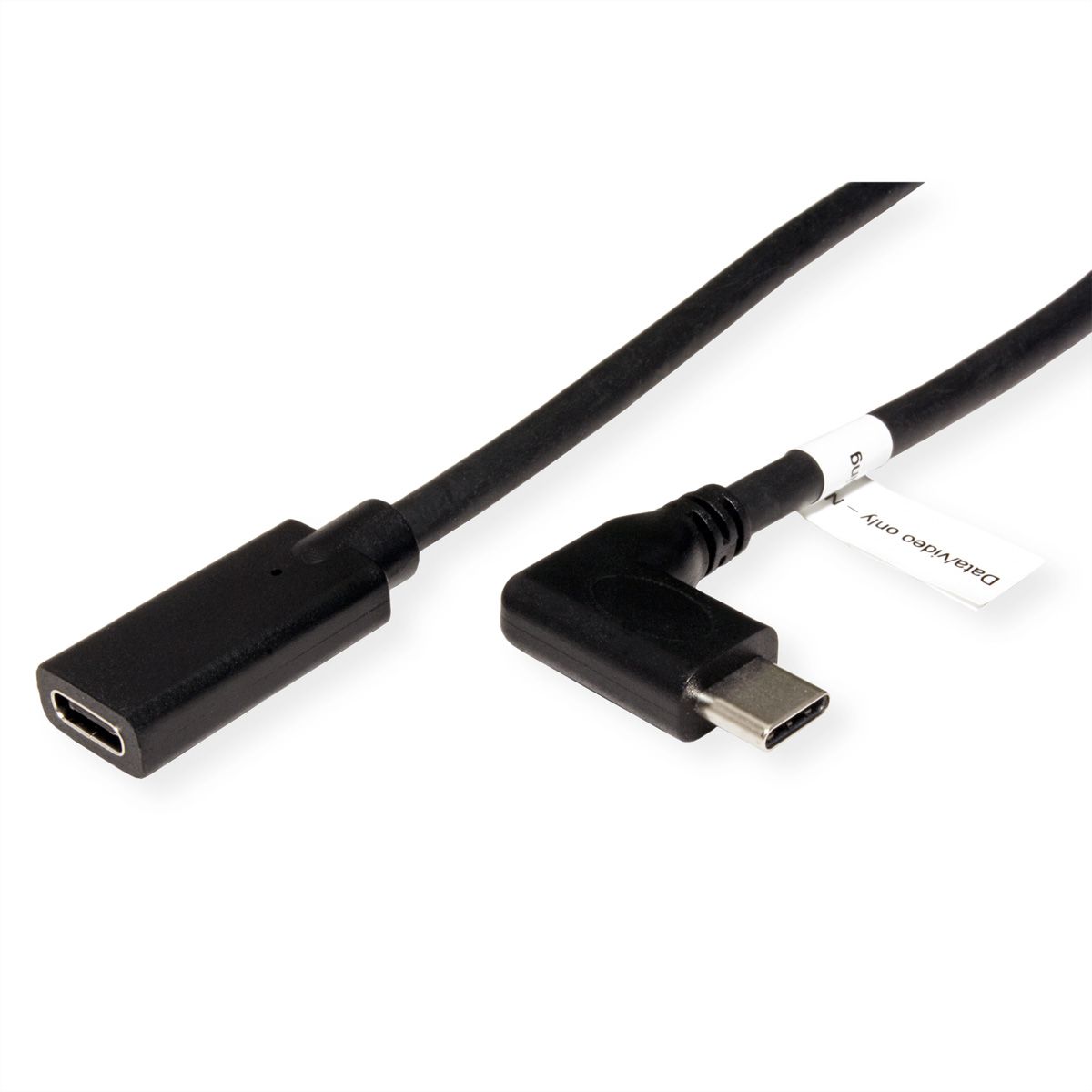 ROLINE Video-Verlängerungskabel (DP Alt Mode), USB Typ C-C, ST/BU, schwarz, 2 m