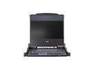 ATEN CL5708MW 43cm wide LCD KVM Switch, USB-PS/2,VGA, 8 Port, IT-Layout
