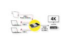 ROLINE KVM Switch, HDMI 4K, USB, 1 User - 2 Mobilgeräte
