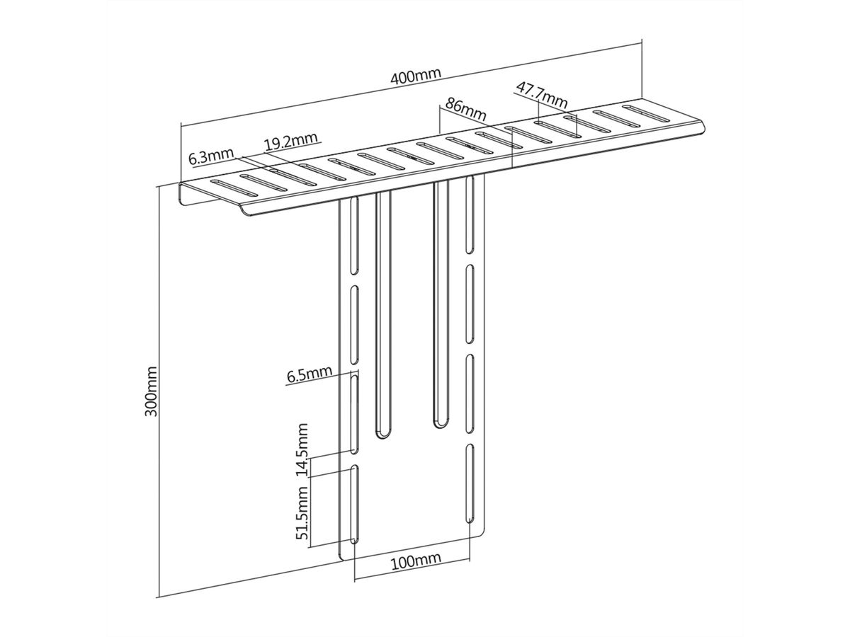 ROLINE All-in-one Geräteablage, VESA-kompatibel, schwarz