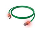 EasyLan DualBoot LED Patchkabel RJ45 S/FTP Kat.6A (Class EA), mit saCon Stecker, LSOH, grün, 5 m