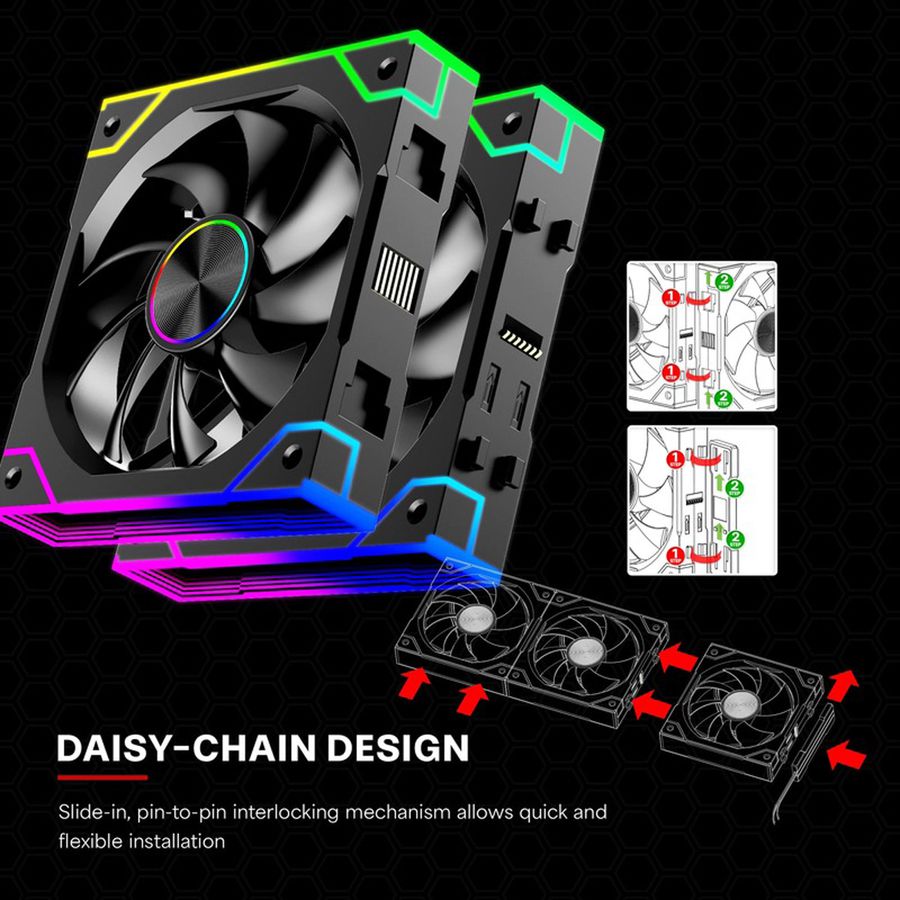 XILENCE Gaming Series XF072 ARGB Lüfter 3er Pack, XPF360.ARGB