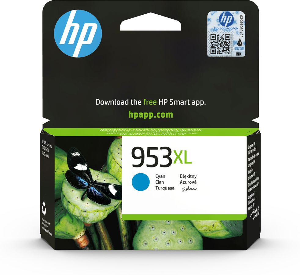 HP 953XL Cyan Original Tintenpatrone mit hoher Reichweite