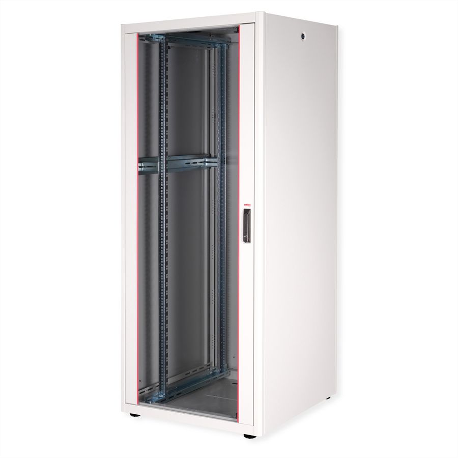ROLINE 19-Zoll Netzwerkschrank Basic 42 HE, 800x800 BxT Glastür grau