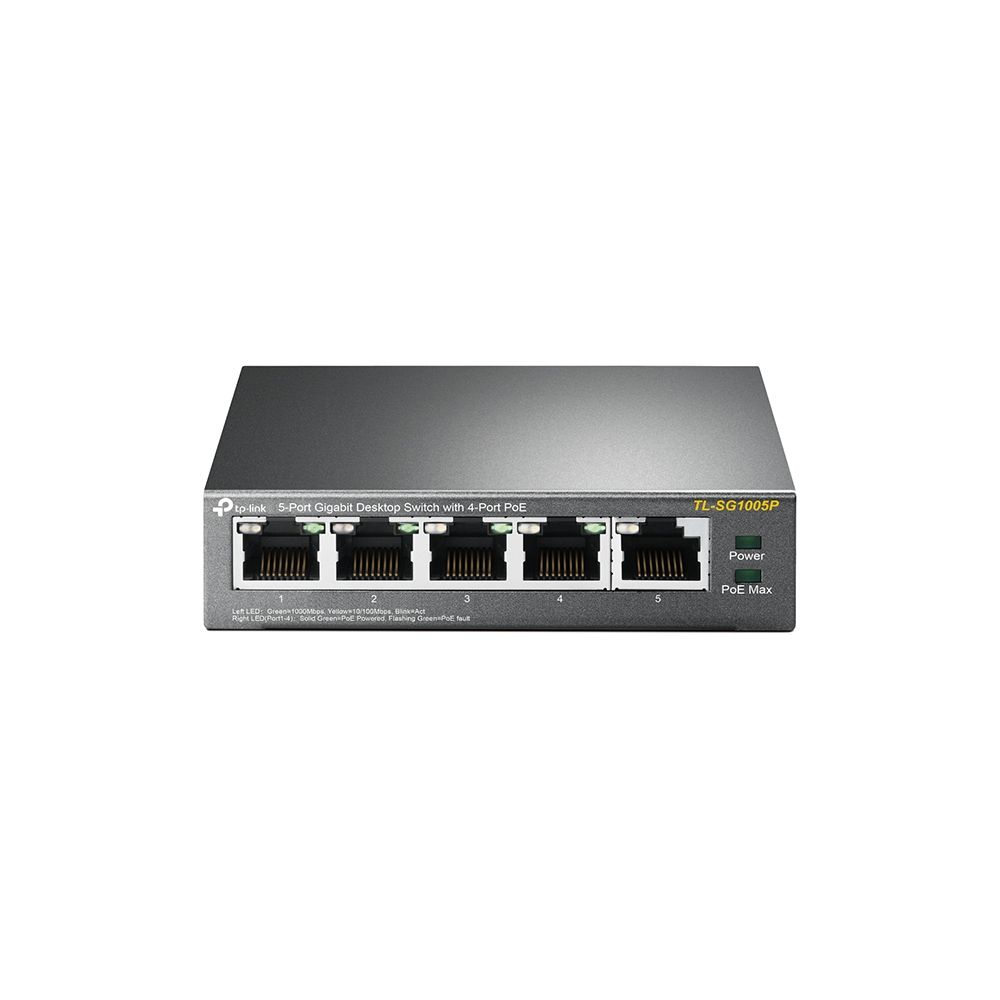TP-Link TL-SG1005P Netzwerk-Switch Unmanaged Gigabit Ethernet (10/100/1000) Power over Ethernet (PoE) Schwarz