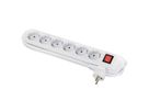 BACHMANN SMART Steckdosenleiste 6x Schutzkontakt, Schalter, weiß, 3 m