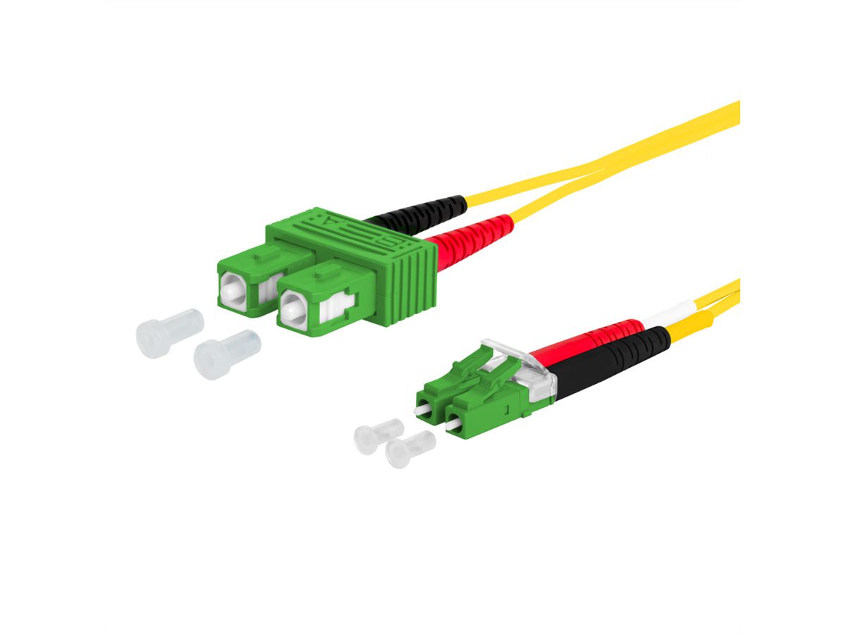 METZ CONNECT OpDAT Patchkabel, SC-D APC/LC-D APC OS2, 2 m