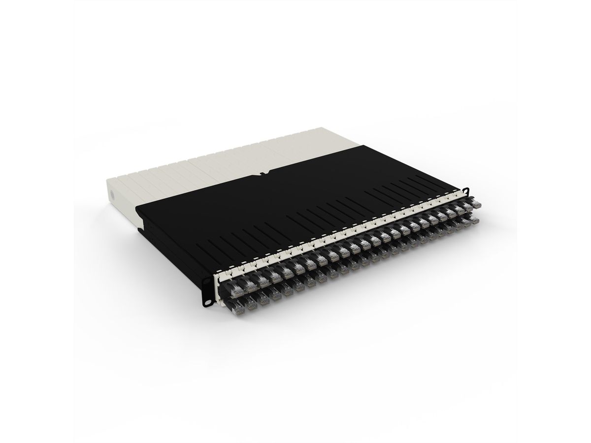 patchbox.one 8RU STP schwarz Cat.6a 0,8m