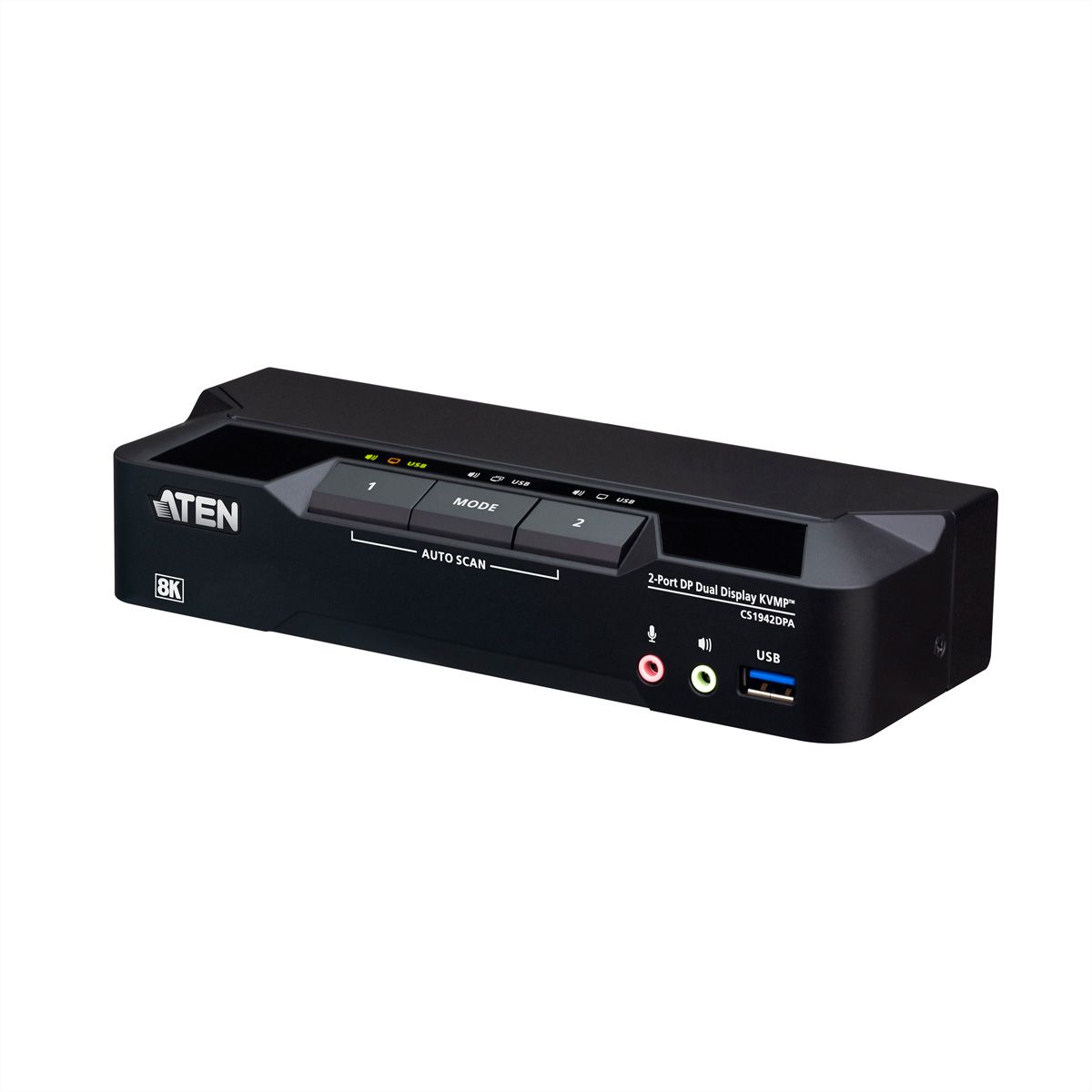 ATEN CS1942DPA 2-Port USB 3.0 8K DP KVM, DUAL View