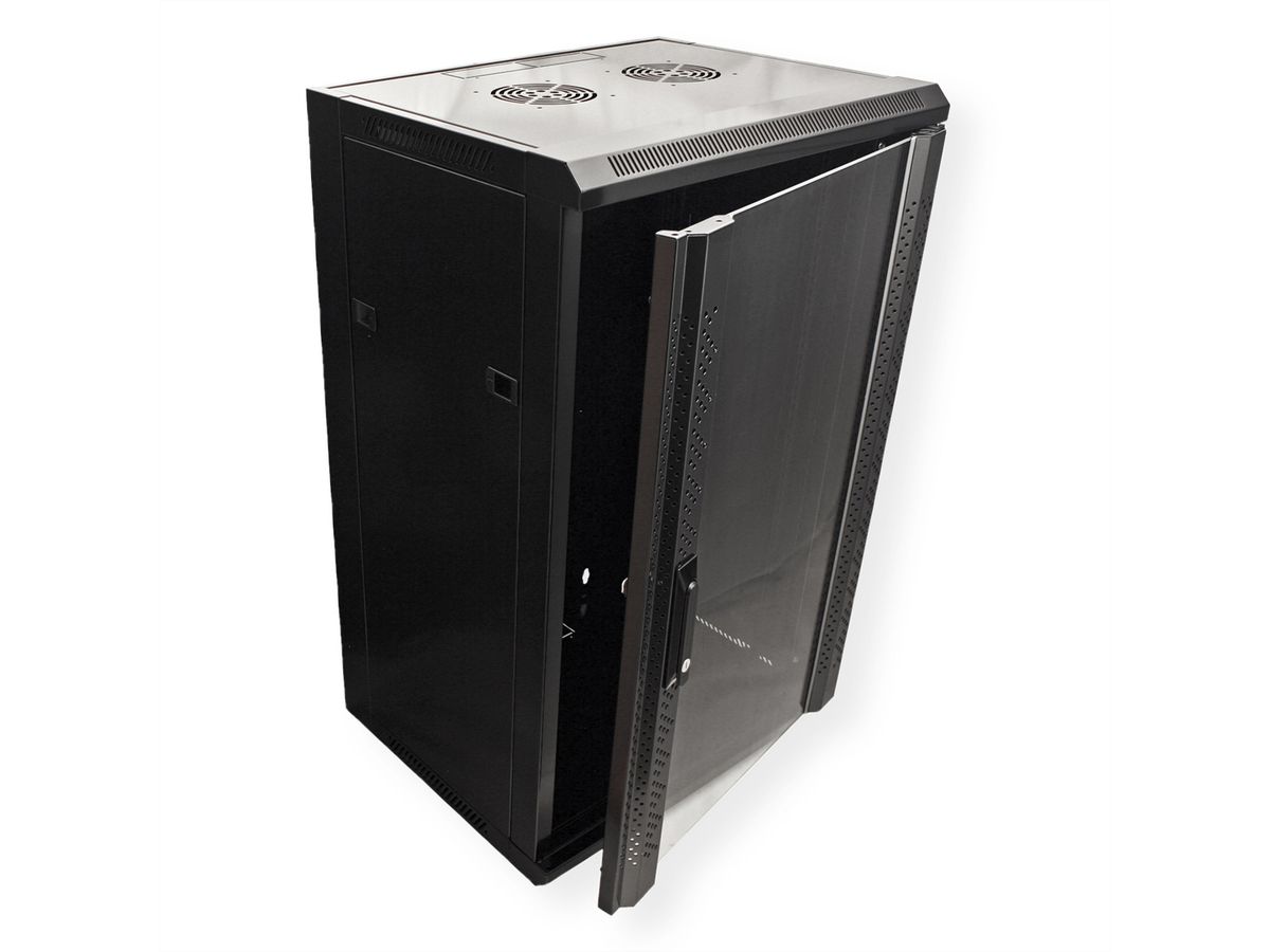 VALUE Wandgehäuse 18 HE (HxBxT) 901x570x450mm, Bausatz, schwarz