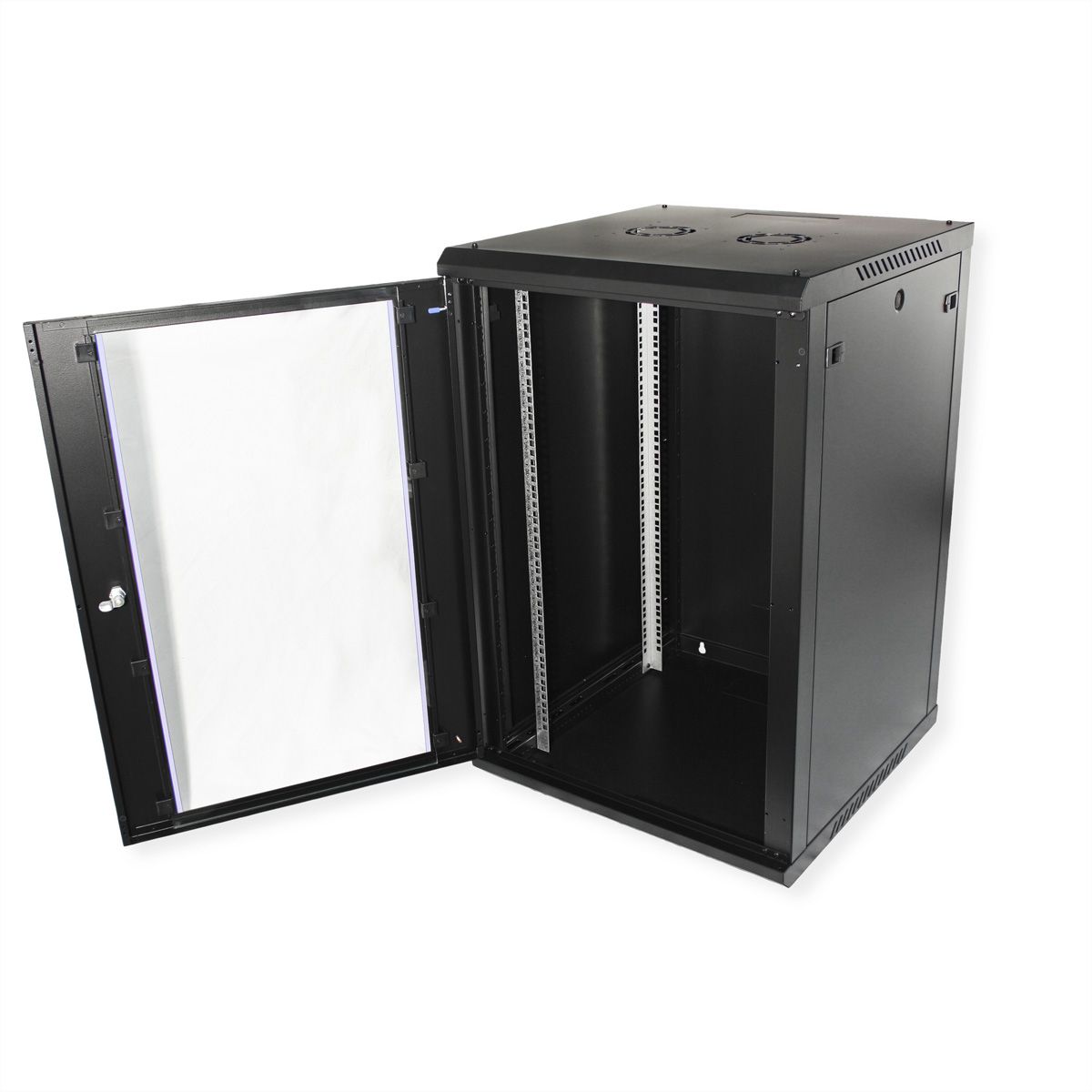 VALUE 19-Zoll Wandgehäuse 18HE, 600x600mm schwarz, Bausatz