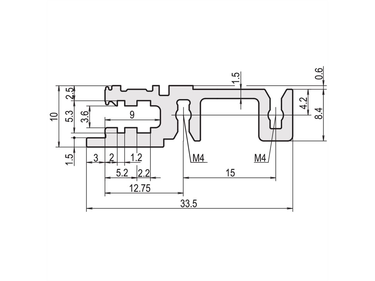 SCHROFF Typ H-KD stabil, kurzes Dach - MODULSCH. VORNE 63TE H KD