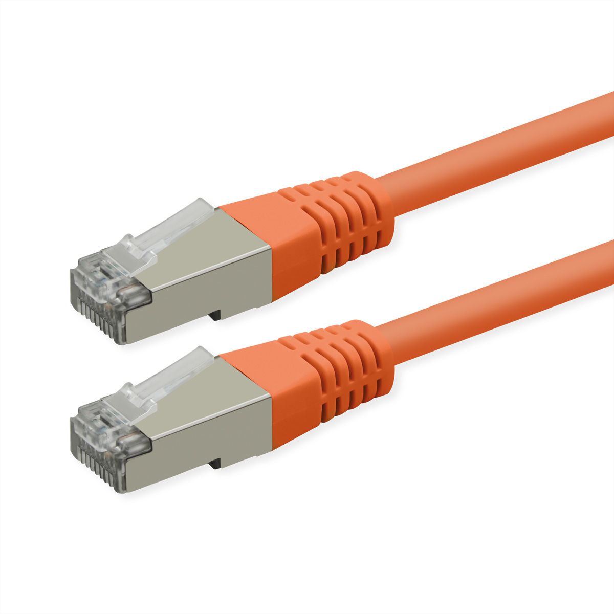 ROLINE Patchkabel Cat.6 (Class E), PoE, S/FTP (PiMF), orange, 0,3 m