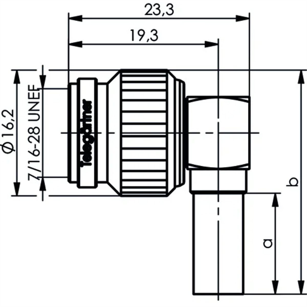 TELEGÄRTNER TNC-Winkelstecker 50 Ohm, für RG-58C/U Professional