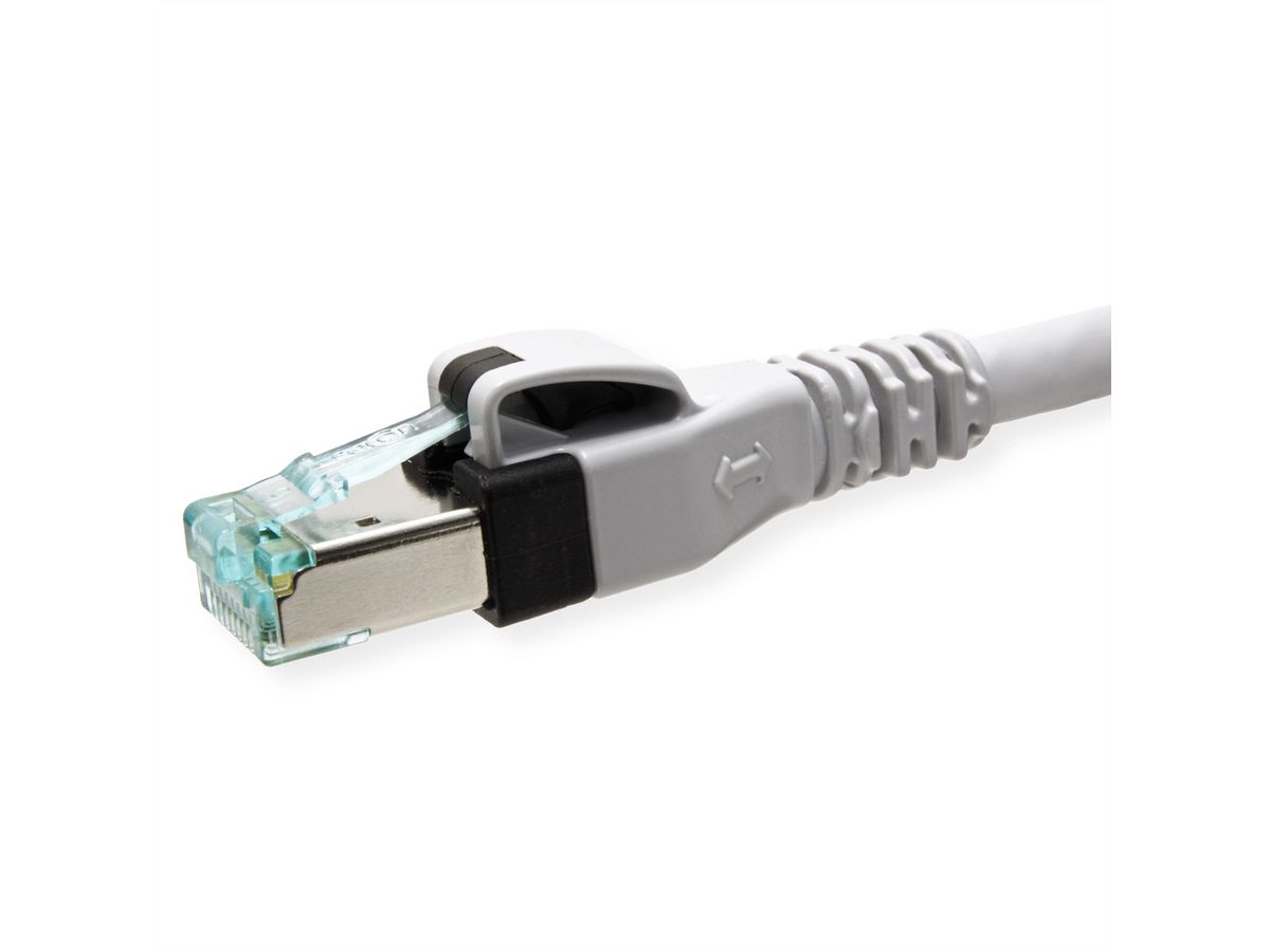 EasyLan DualBoot PushPull IP20 Patchkabel, Kat.6A (Class EA), S/FTP, grau, 7,5 m