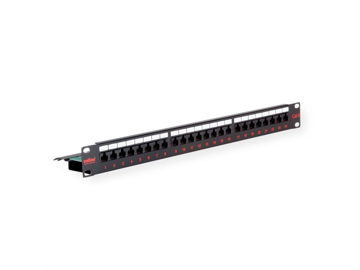 ROLINE Kat.6 (Class E) 19"-Patchpanel, 24P, ungeschirmt, schwarz