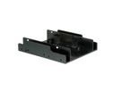 ROLINE Montageadapter, 3,5 Zoll Rahmen für 2x 2.5 HDD, schwarz