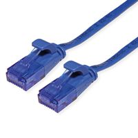 VALUE Patchkabel Cat.6A (Class EA) UTP, extra-flach, blau, 0,5 m
