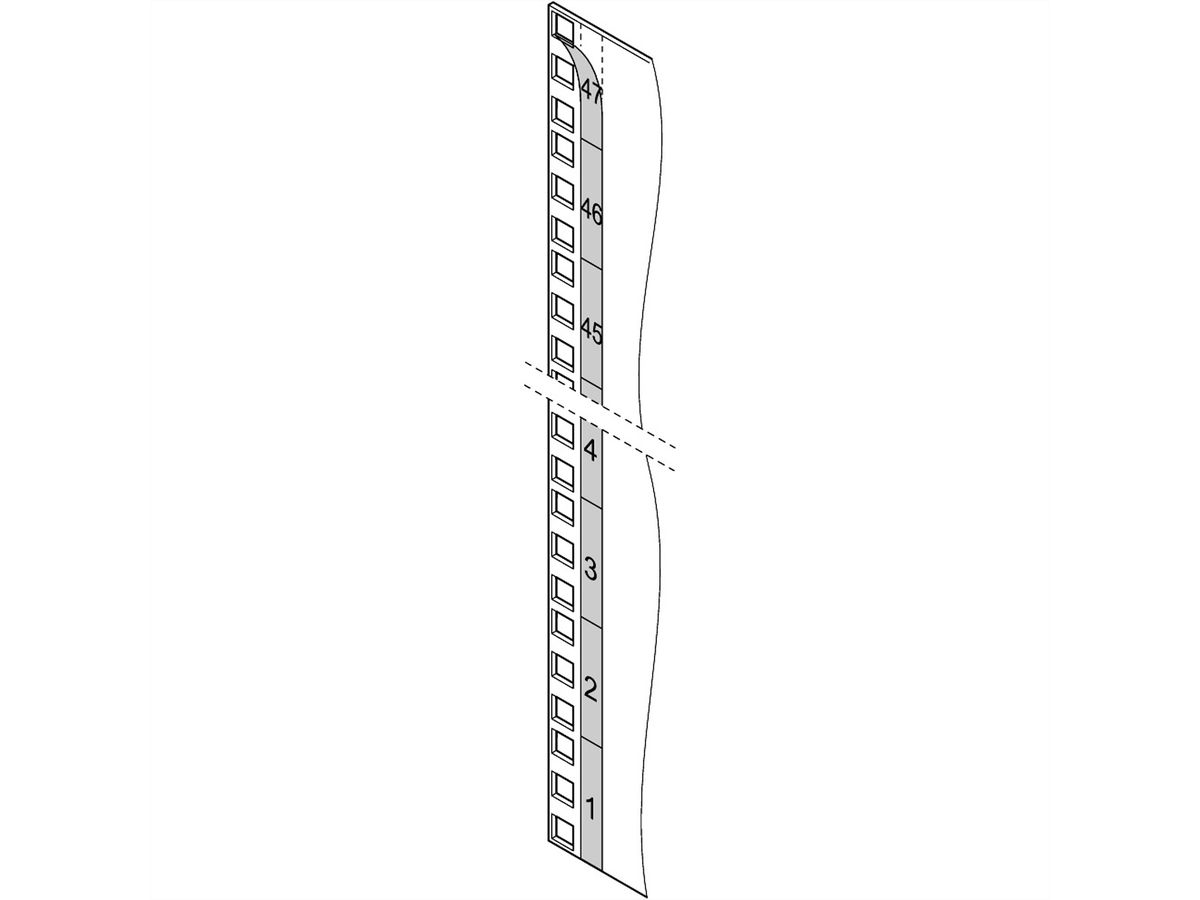 SCHROFF Massstreifen für 19"-Winkelprofile - MARKIER.STREIFEN-SET 47HE(4X)