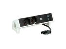 BACHMANN DESK2 2xP40 1xUSB A/C 22W, 0,2m GST18 RAL9010 Italia