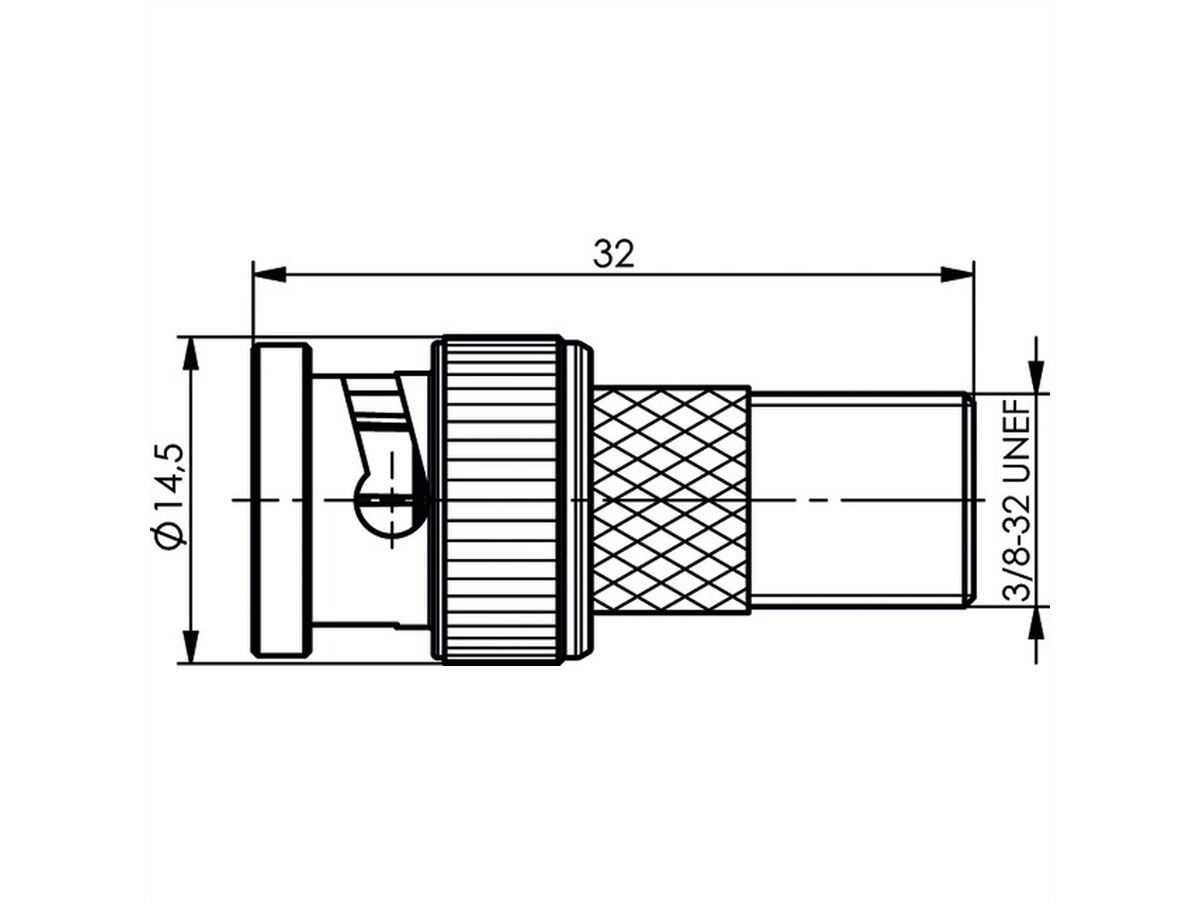 TELEGÄRTNER Adapter BNC-Stecker / F-Buchse