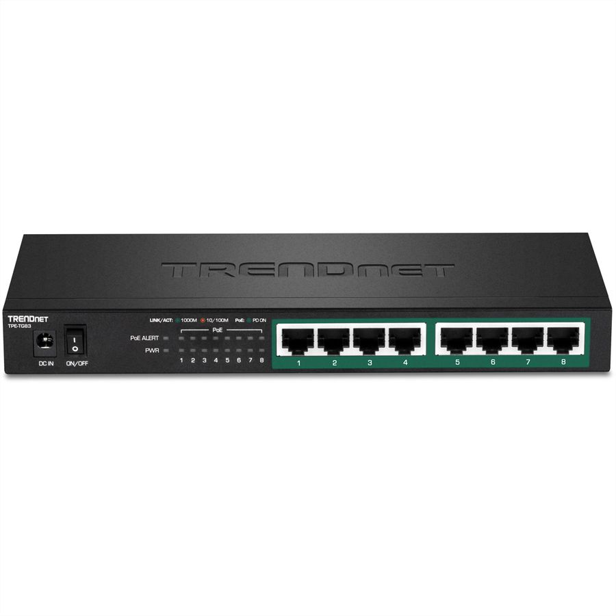 TRENDnet TPE-TG83 8-Port PoE Switch Gigabit PoE+ 65W