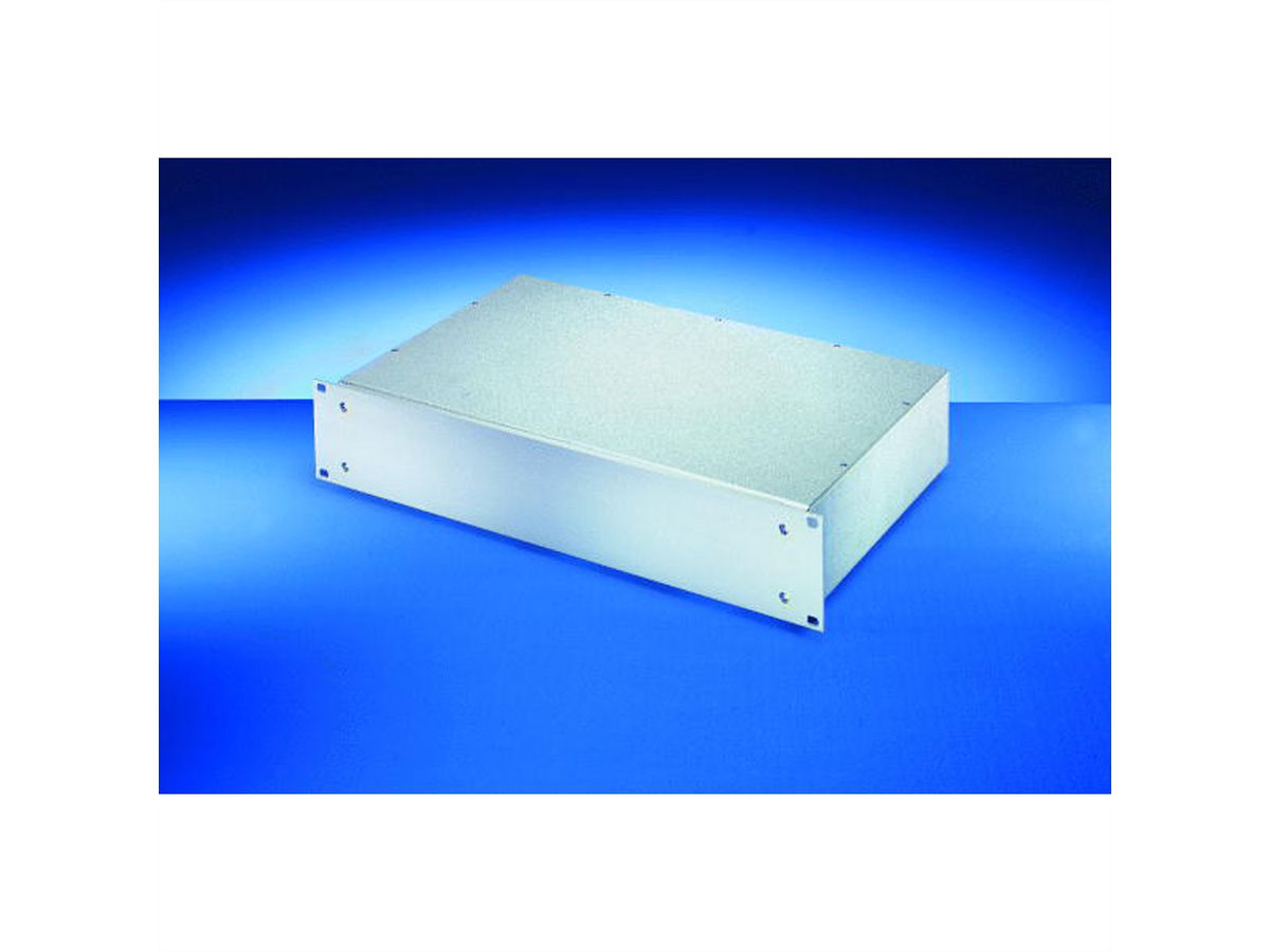 SCHROFF 19"-Kompletteinschub aus Stahlblech, Deck- und Bodenblech geschlossen - MULTIPAC 2HE 280T ALZN