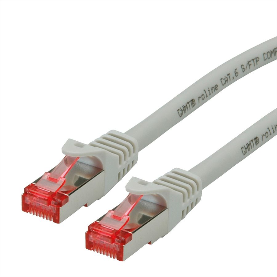 ROLINE Patchkabel Cat.6 S/FTP (PiMF), Component Level, LSOH, grau, 0,5 m