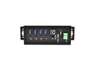 EXSYS EX-1185HMVS-WT USB3.0 Metall Hub 4 Ports Din Rail Temperaturber. -40°C bis 85°C