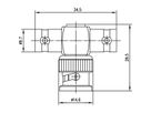 TELEGÄRTNER BNC-T-Stück 50 Ohm Buchse / Stift / Buchse