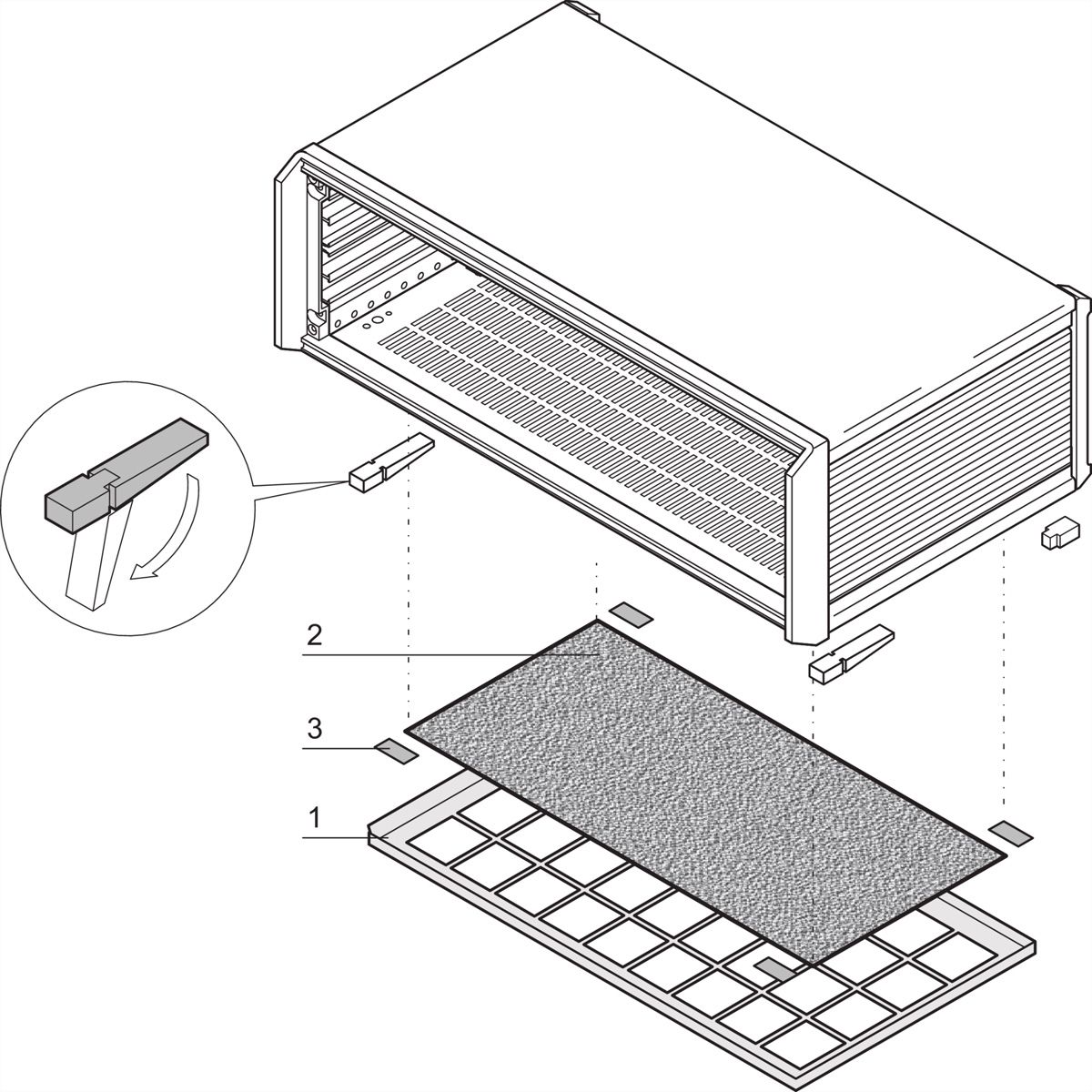 SCHROFF Luftfilter - LUFTFILTER 63TE PROPAC/PRO
