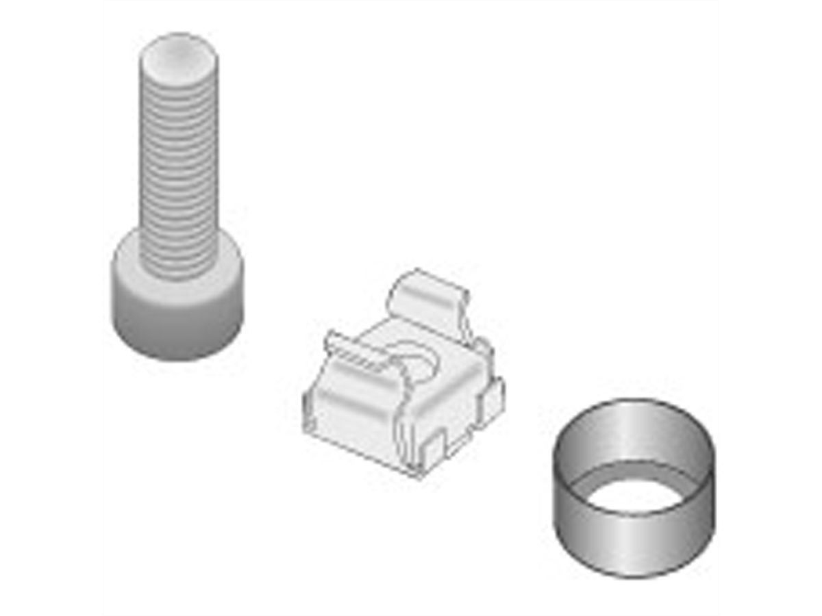 SCHROFF Montagematerial für 19"-Komponenten, M6, 32fach