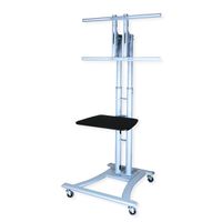 VALUE LCD-/TV-Rollständer, 27-60 Zoll, bis 50 kg, silberfarben
