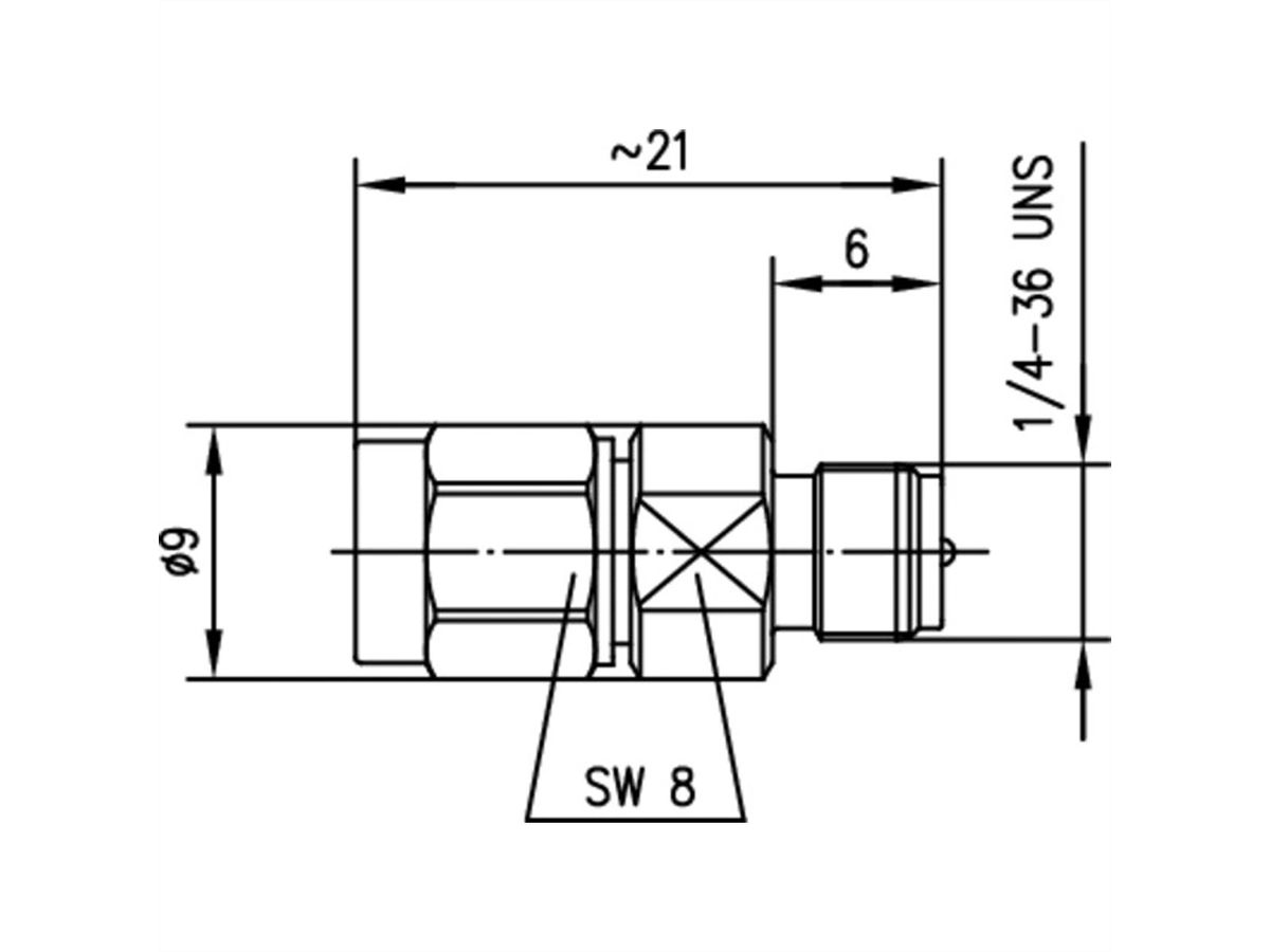 TELEGÄRTNER SMA-Stecker / R-SMA-Buchse