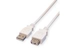 VALUE USB 2.0 Kabel, Typ A-A, ST/BU, weiß, 0,8 m