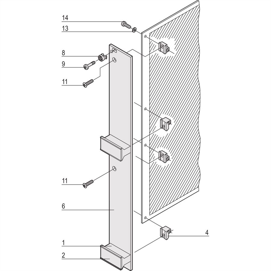 SCHROFF Steckbaugruppe mit starrem Griff in Trapezform - STECKBAUGRUPPE 6HE 6TE EL/C